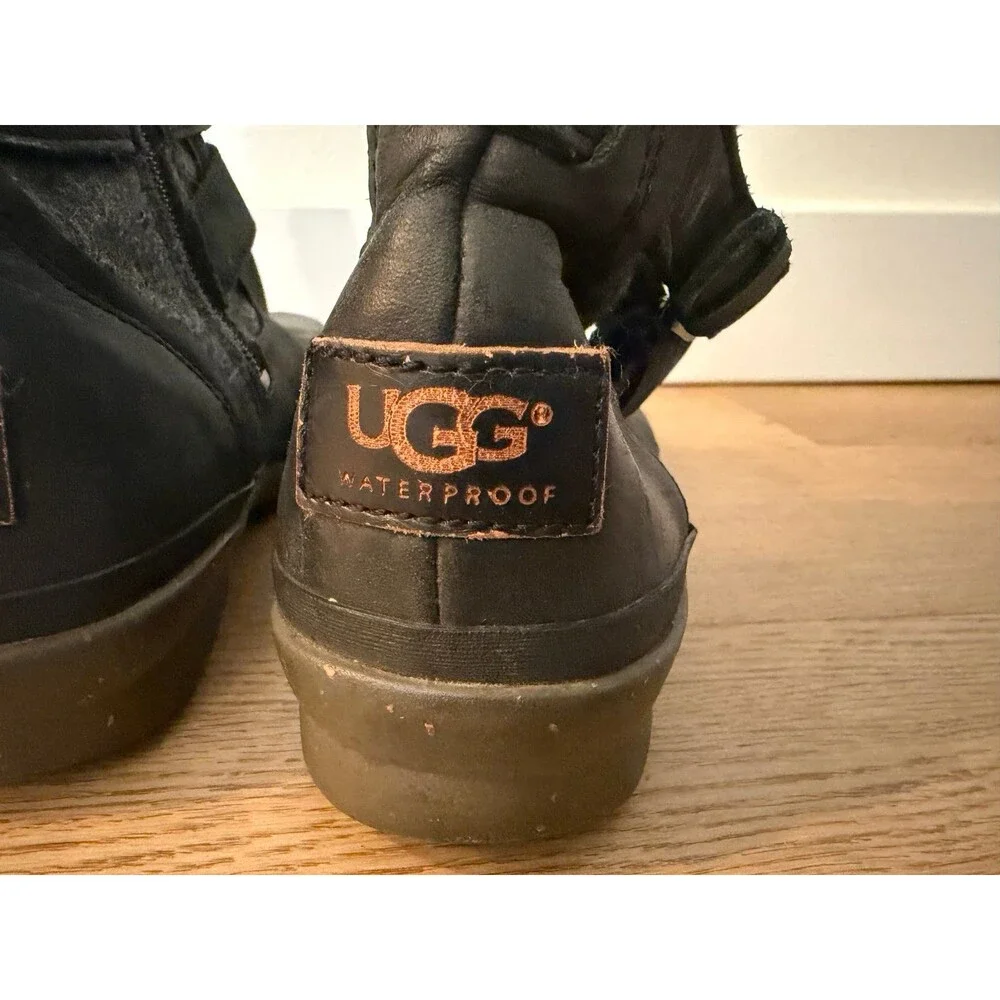 UGG Abree Short winter minimalist Waterproof Black boots 5.5
